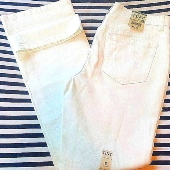 Womens TINT CHELSEA JEAN stretch WHITE WASH Jeans Size 8R - Picture 1 of 2
